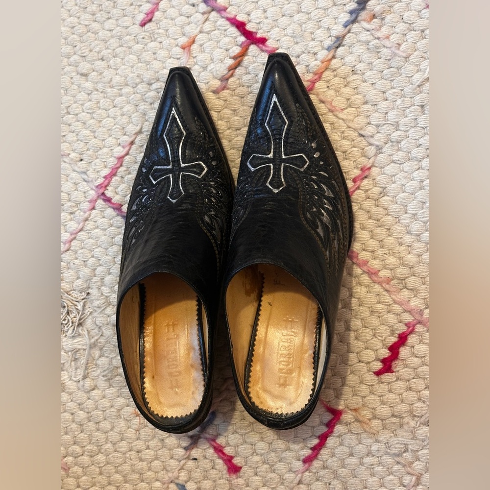 Vintage Corral leather mule